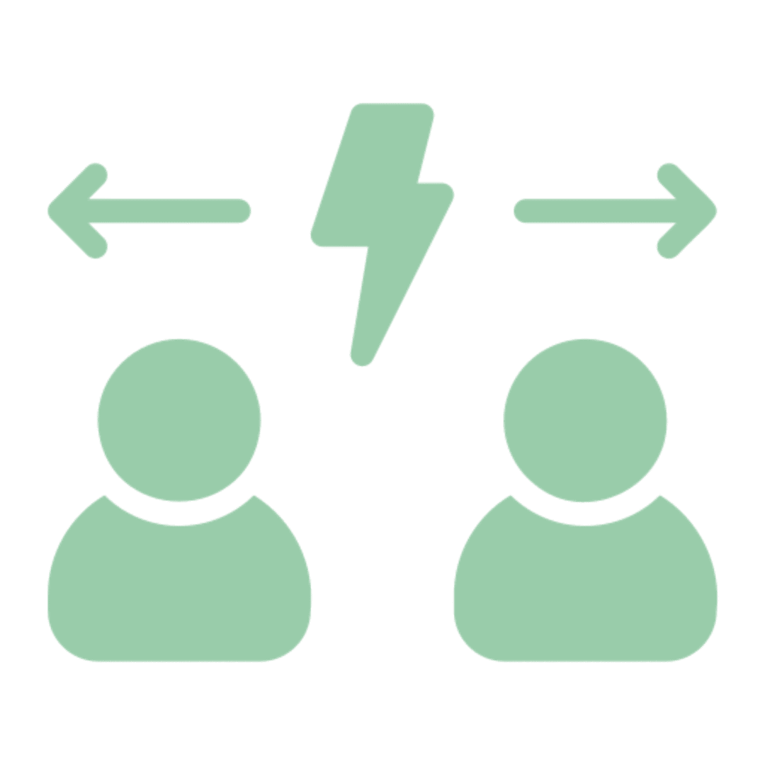 Conflict between two people icon